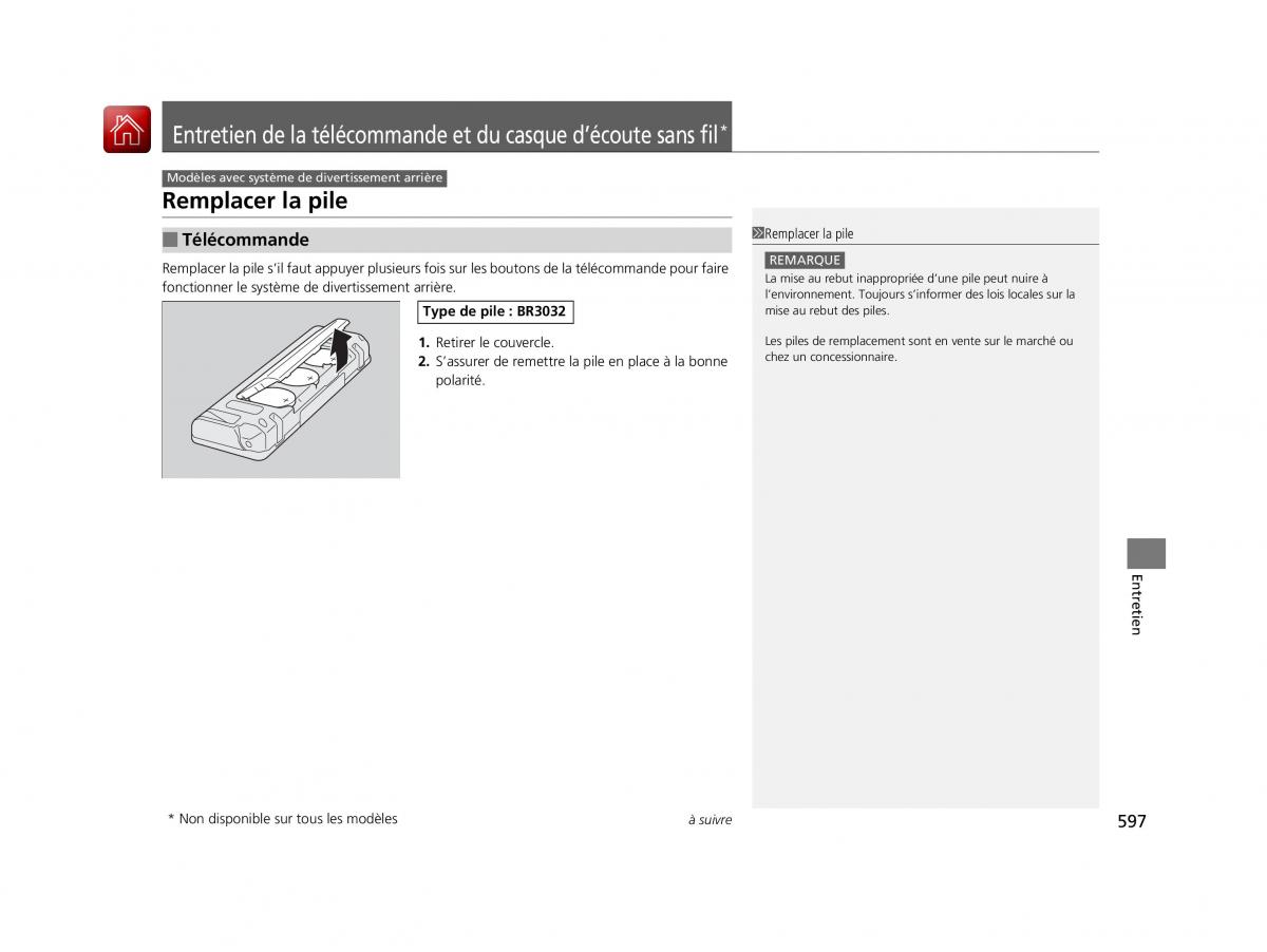 Honda Pilot III 3 manuel du proprietaire / page 598