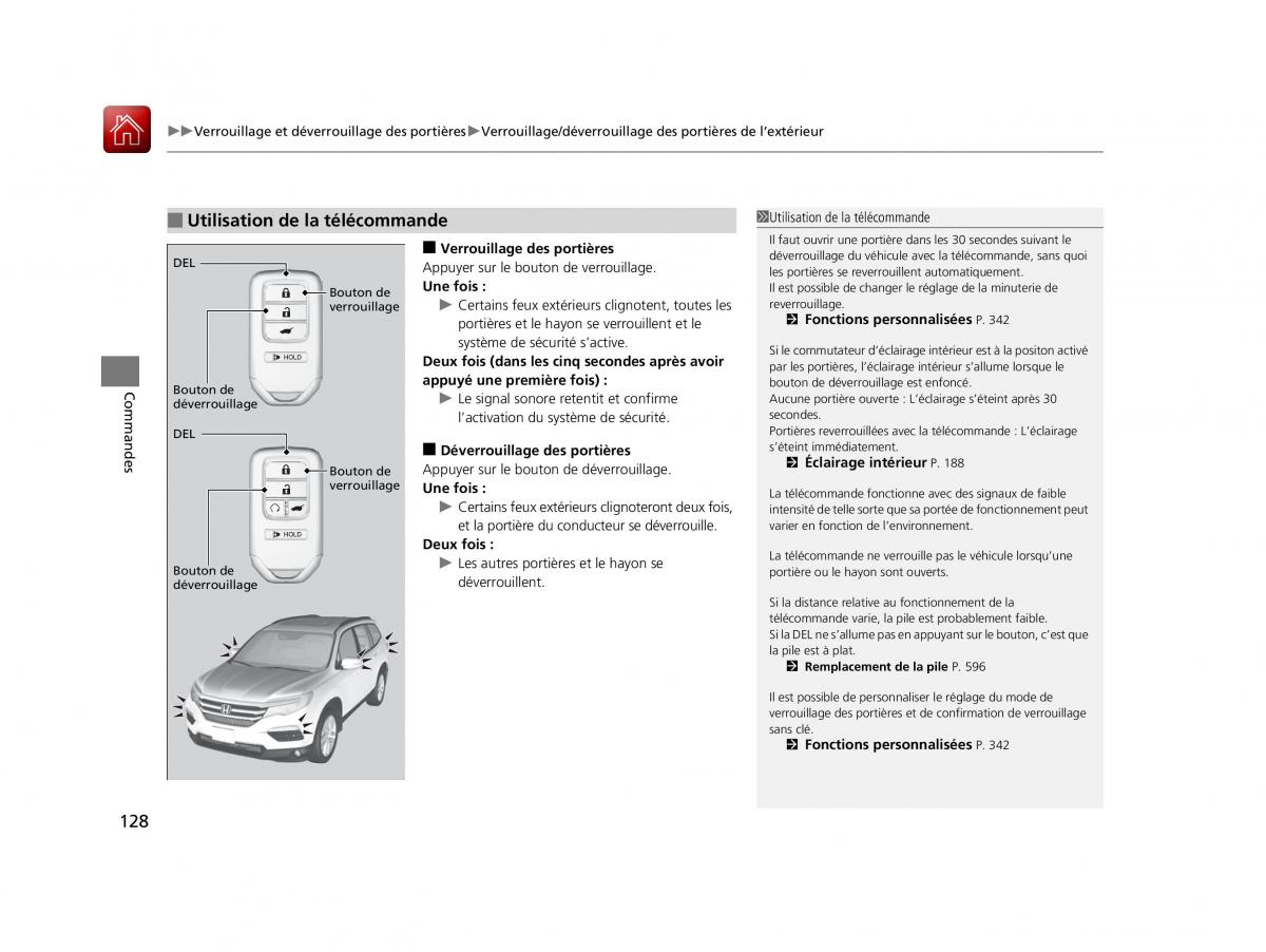 Honda Pilot III 3 manuel du proprietaire / page 129