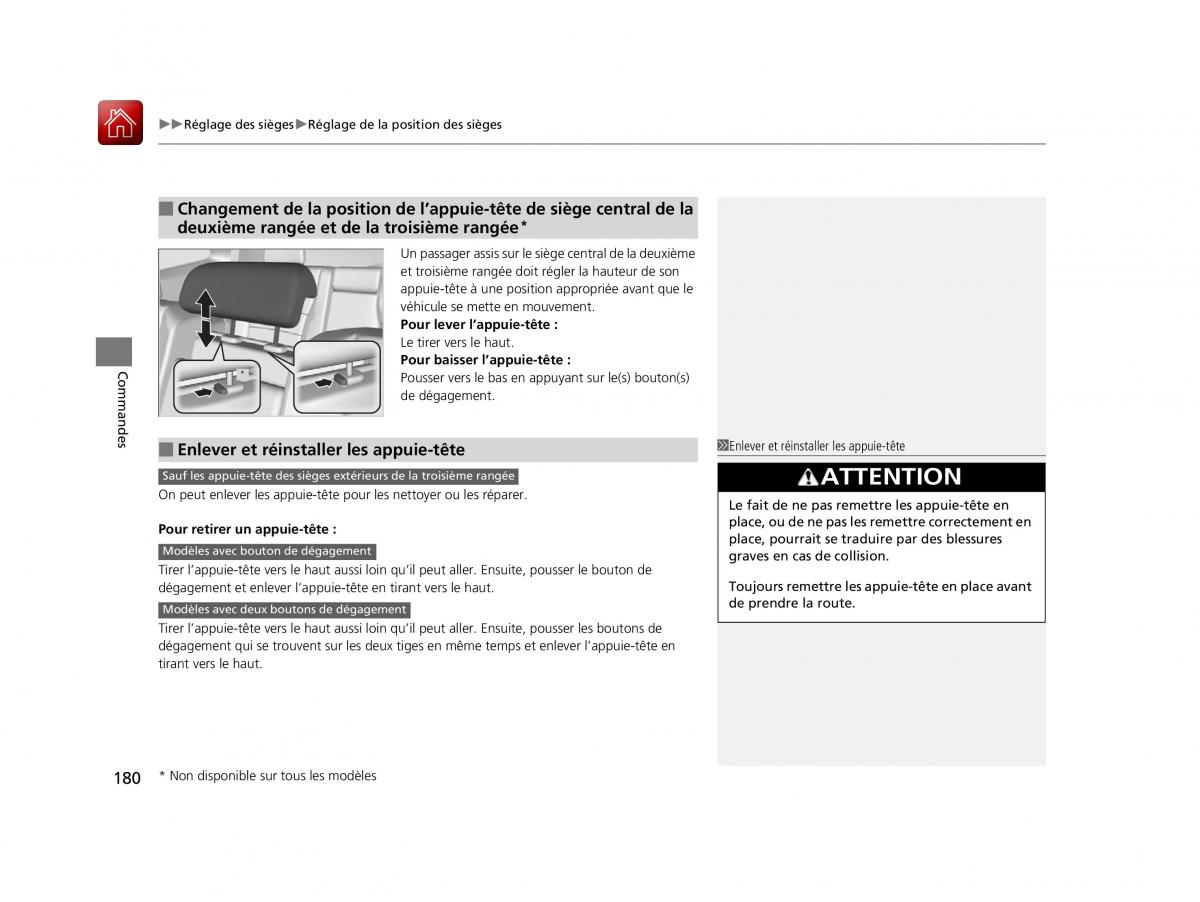 Honda Pilot III 3 manuel du proprietaire / page 181