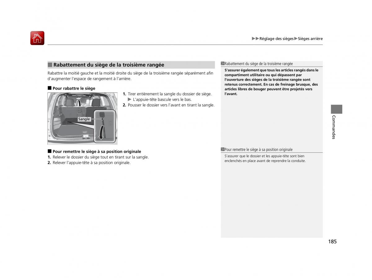 Honda Pilot III 3 manuel du proprietaire / page 186