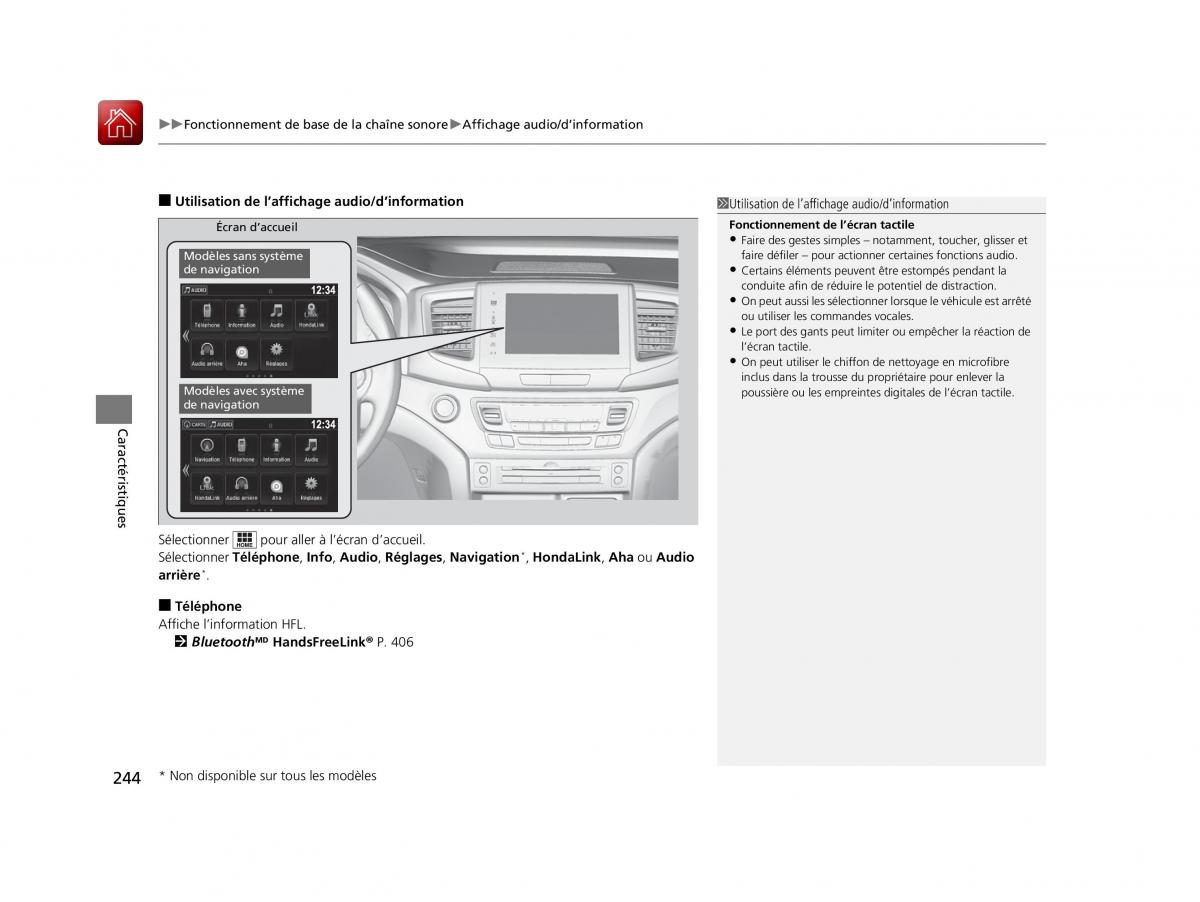 Honda Pilot III 3 manuel du proprietaire / page 245