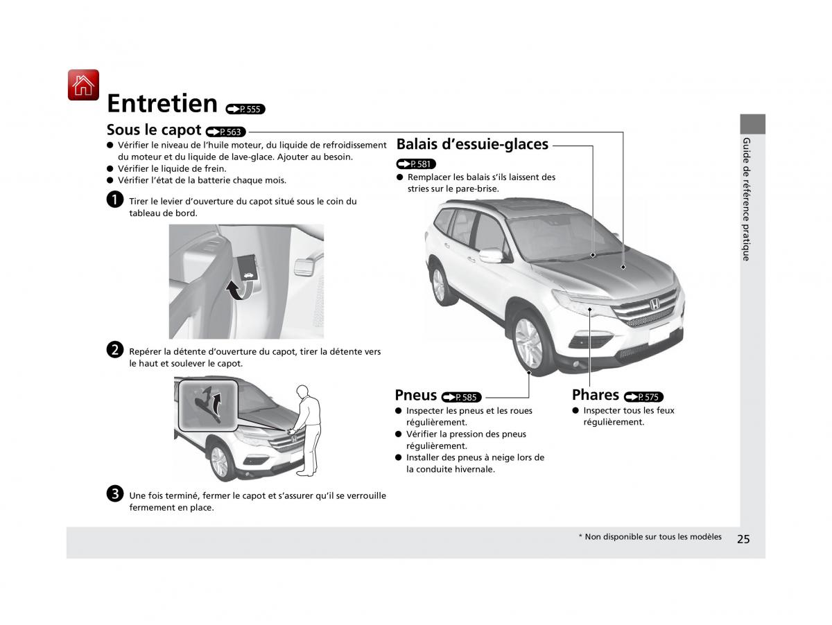 Honda Pilot III 3 manuel du proprietaire / page 26