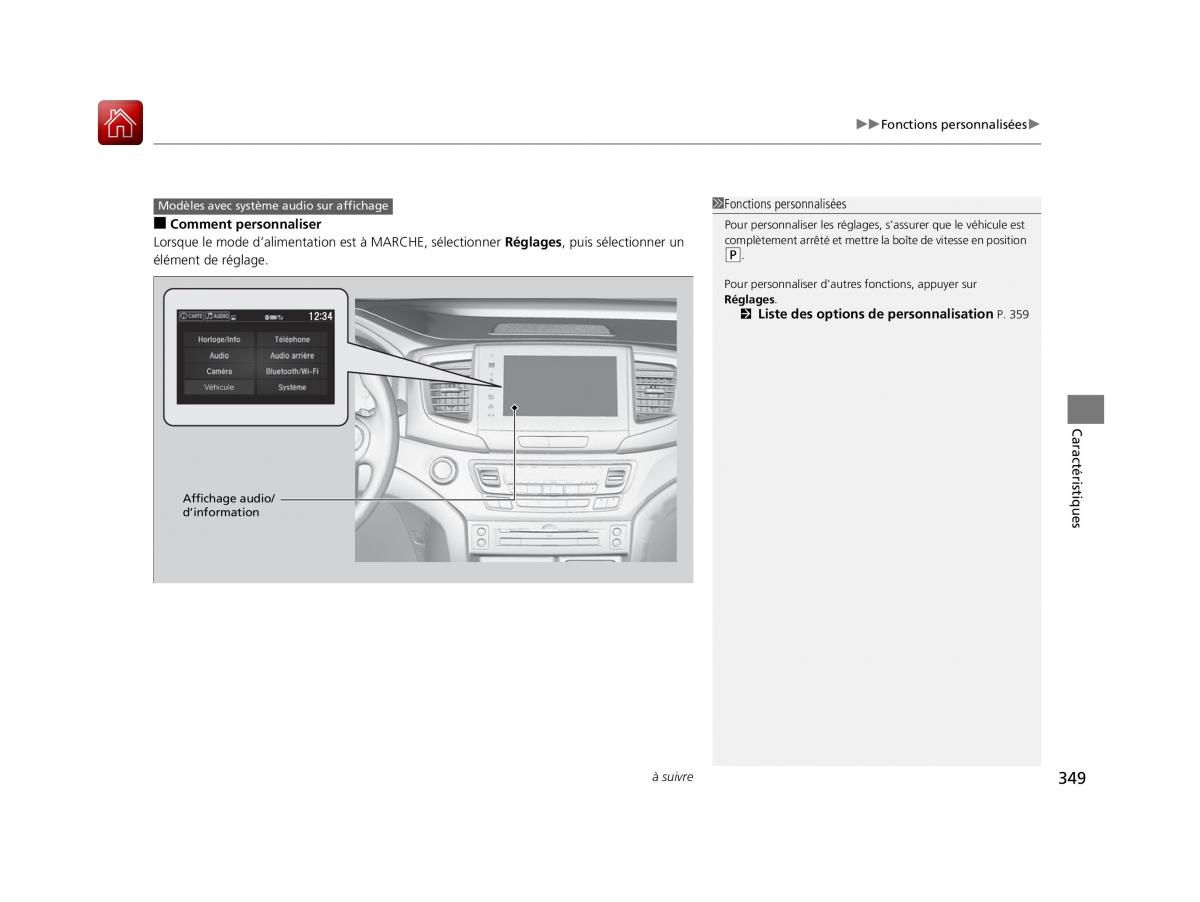 Honda Pilot III 3 manuel du proprietaire / page 350