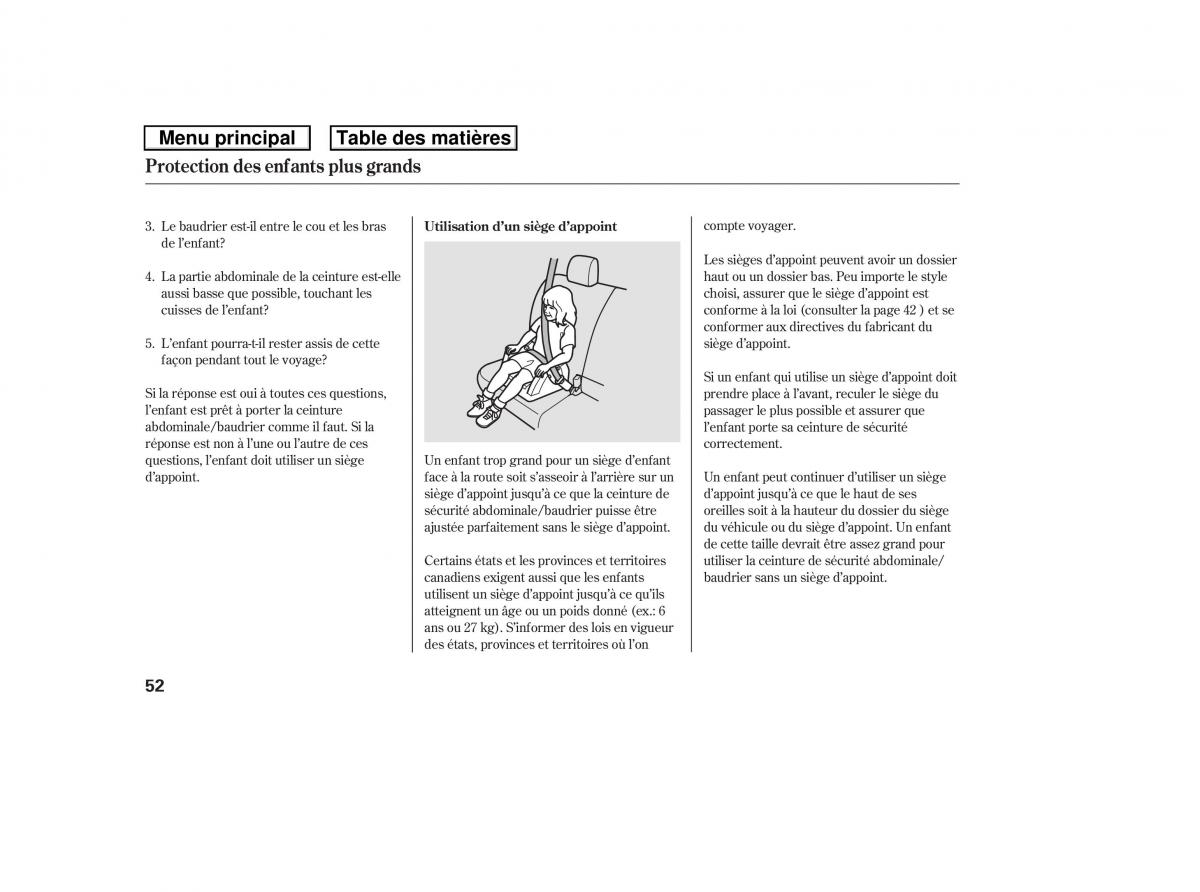 Honda Ridgeline I 1 manuel du proprietaire / page 59