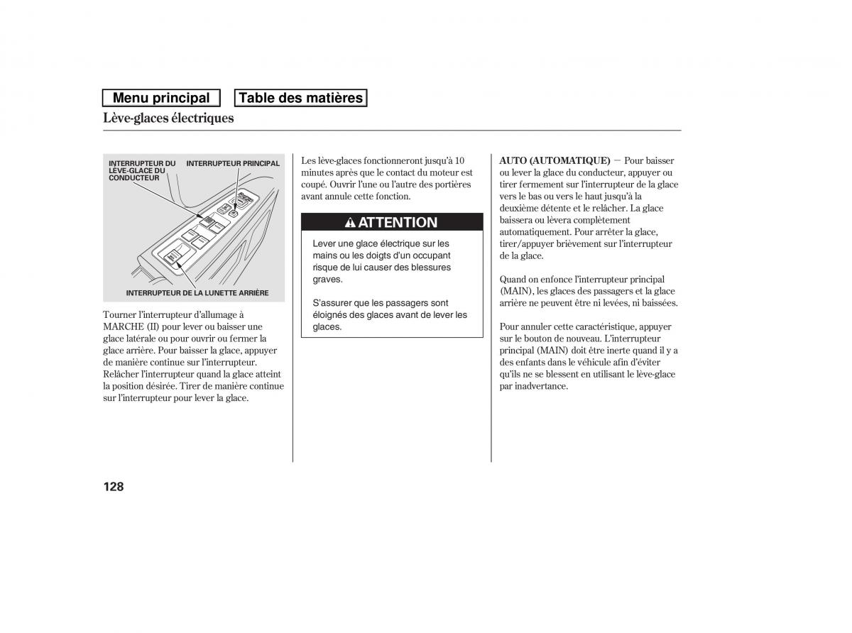 Honda Ridgeline I 1 manuel du proprietaire / page 135