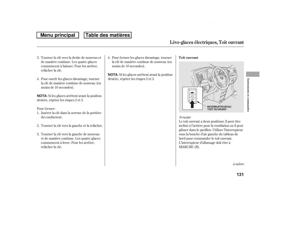 Honda Ridgeline I 1 manuel du proprietaire / page 138