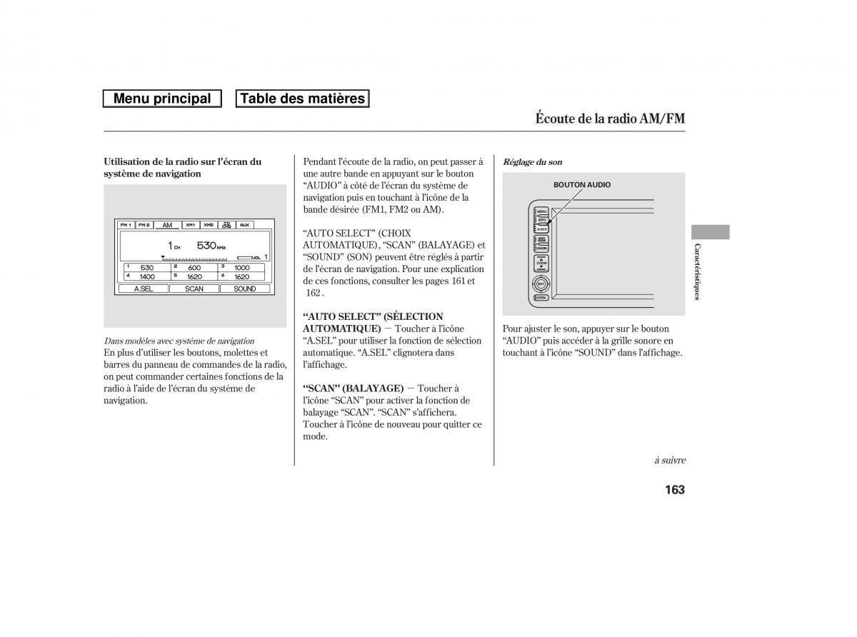 Honda Ridgeline I 1 manuel du proprietaire / page 170