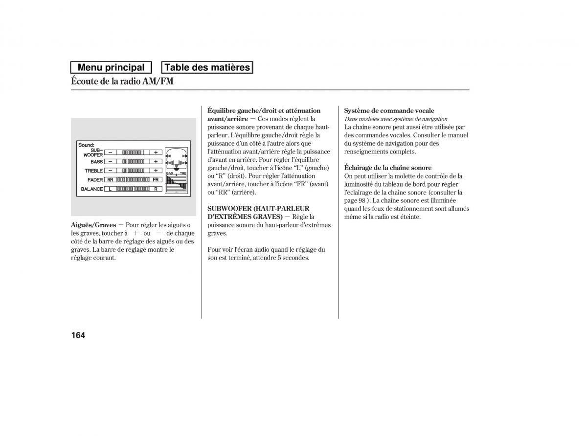 Honda Ridgeline I 1 manuel du proprietaire / page 171