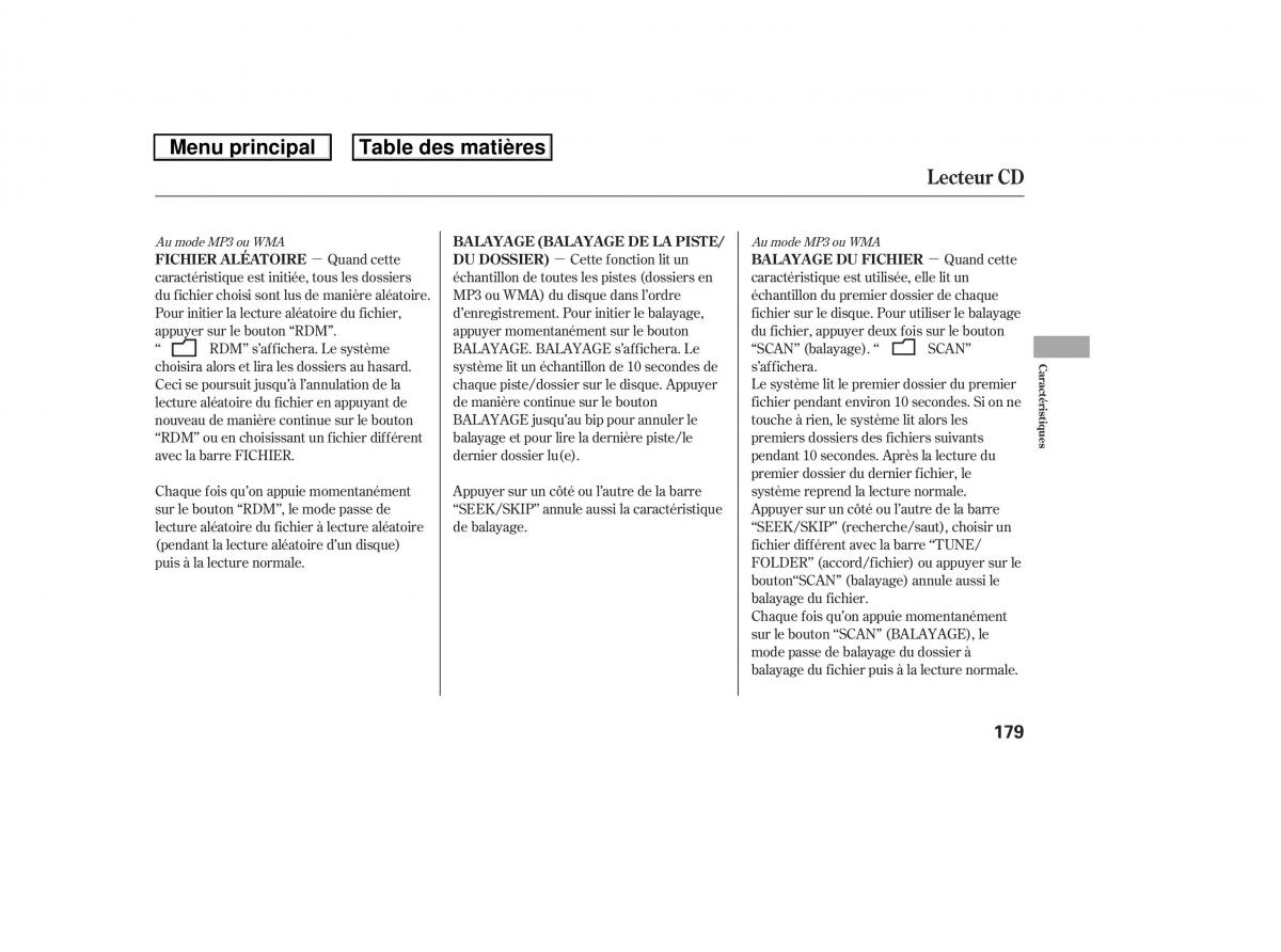 Honda Ridgeline I 1 manuel du proprietaire / page 186