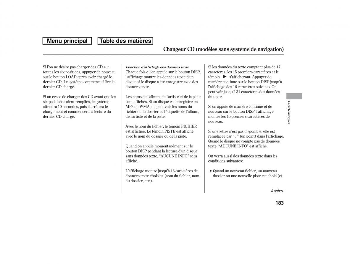 Honda Ridgeline I 1 manuel du proprietaire / page 190