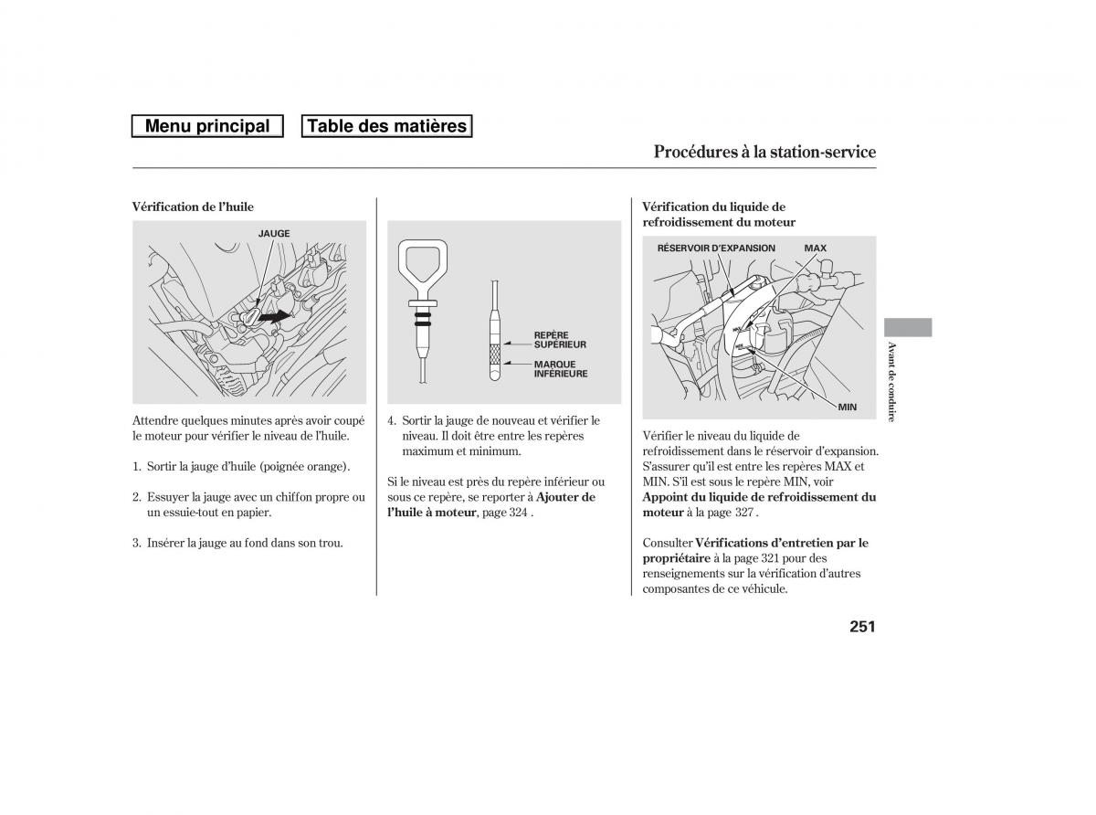 Honda Ridgeline I 1 manuel du proprietaire / page 258