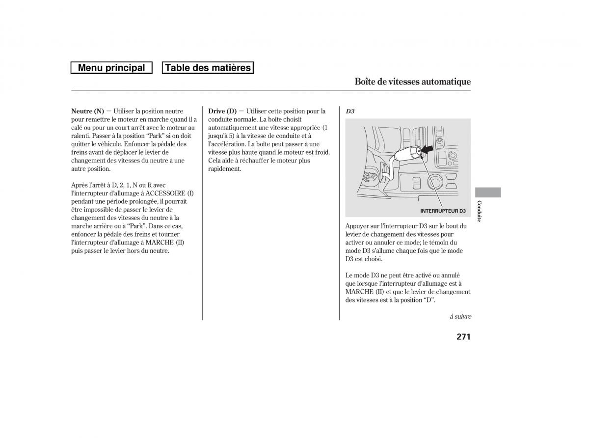 Honda Ridgeline I 1 manuel du proprietaire / page 278