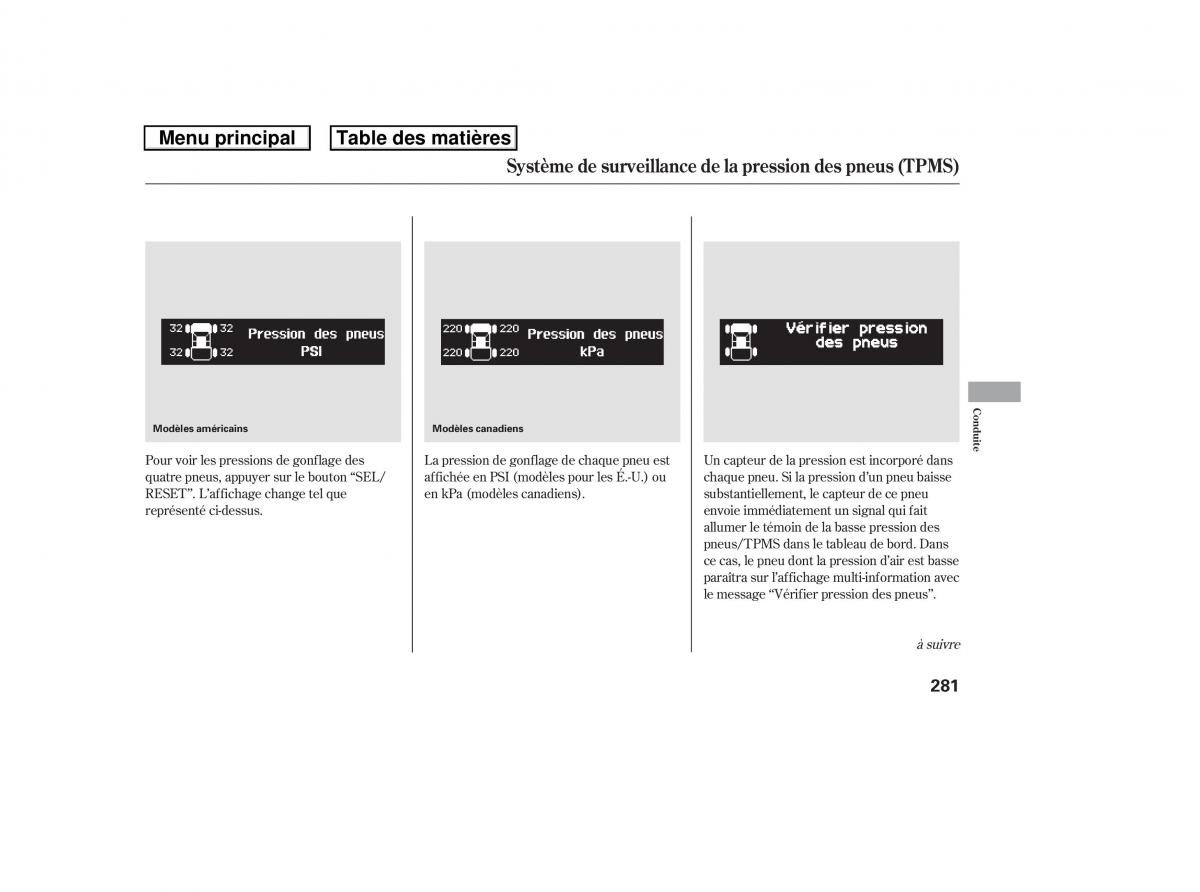 Honda Ridgeline I 1 manuel du proprietaire / page 288