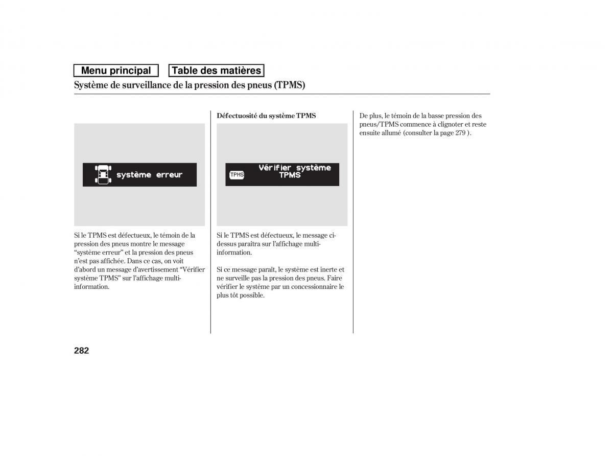 Honda Ridgeline I 1 manuel du proprietaire / page 289