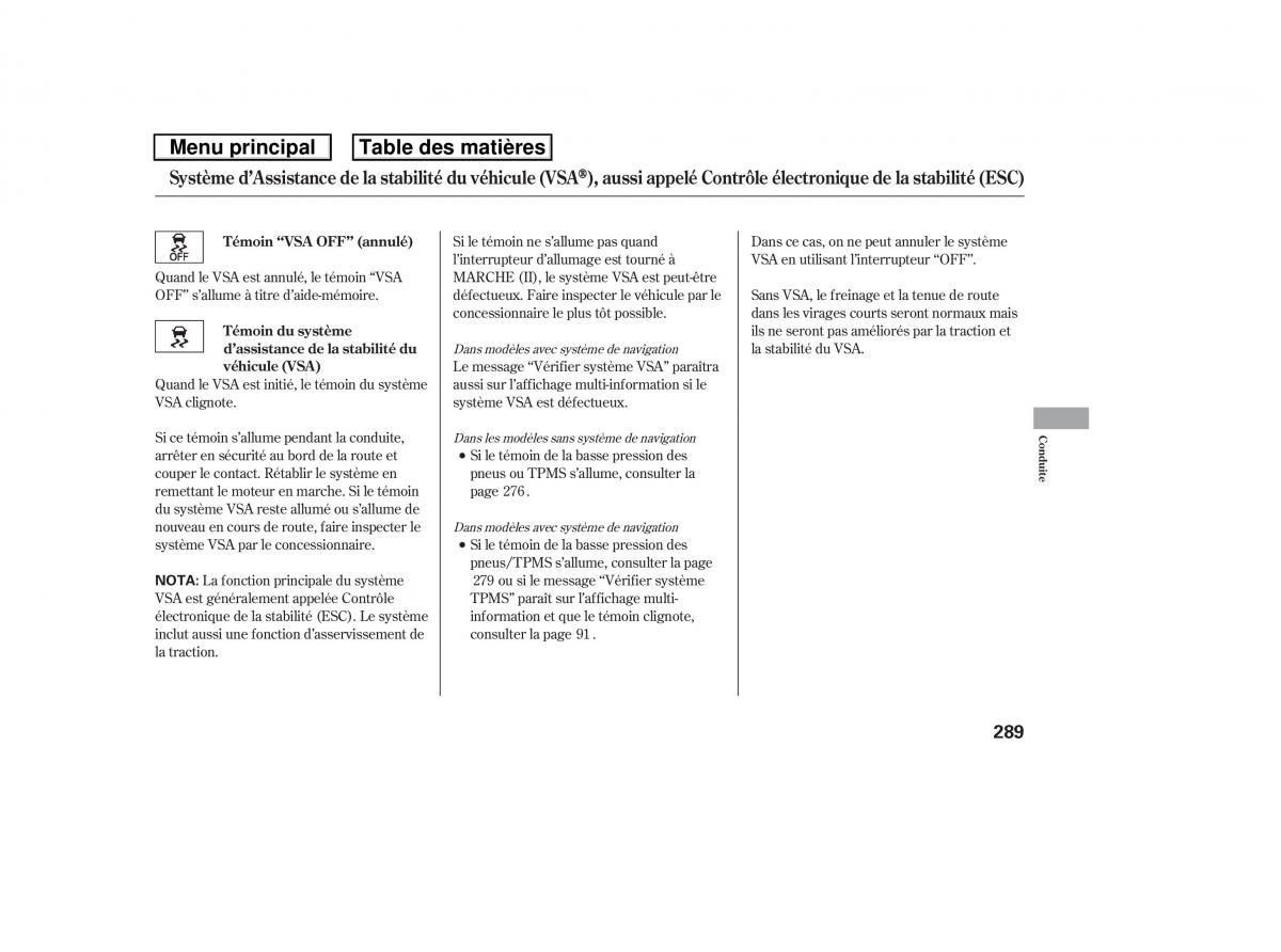 Honda Ridgeline I 1 manuel du proprietaire / page 296