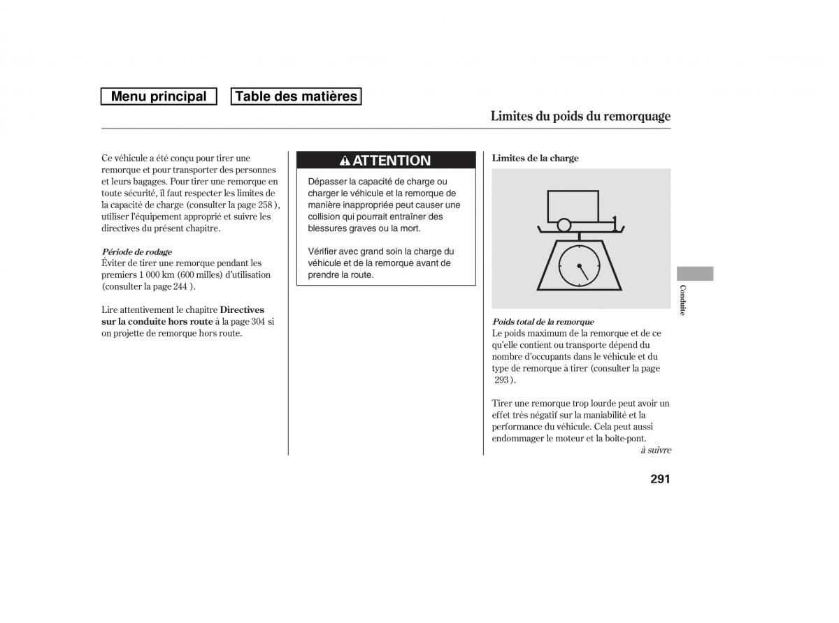 Honda Ridgeline I 1 manuel du proprietaire / page 298