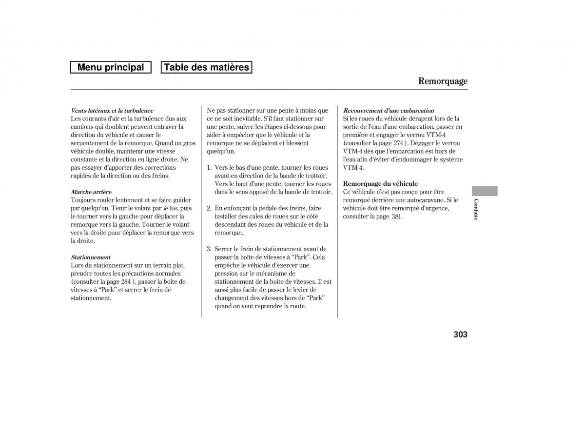 Honda Ridgeline I 1 manuel du proprietaire / page 310