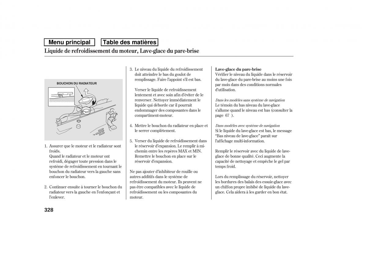 Honda Ridgeline I 1 manuel du proprietaire / page 335