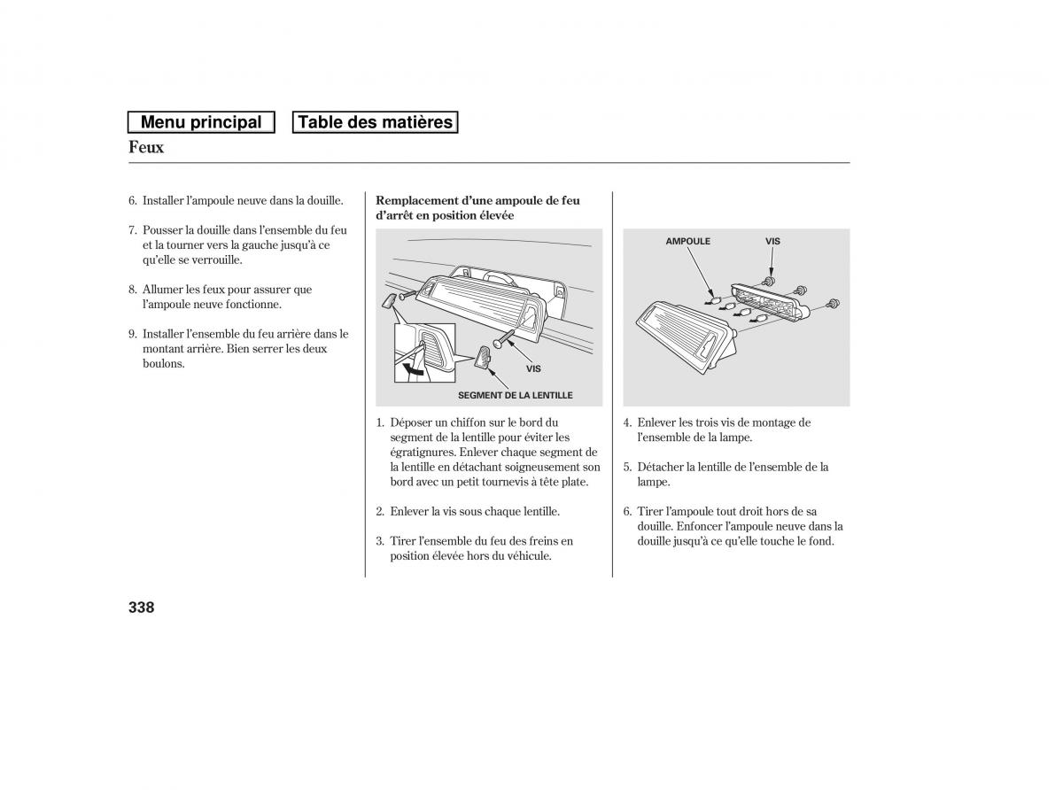 Honda Ridgeline I 1 manuel du proprietaire / page 345