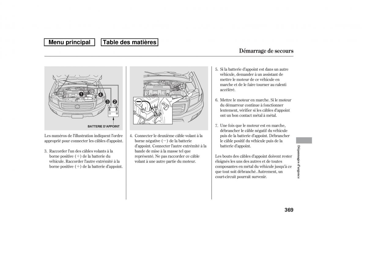 Honda Ridgeline I 1 manuel du proprietaire / page 376