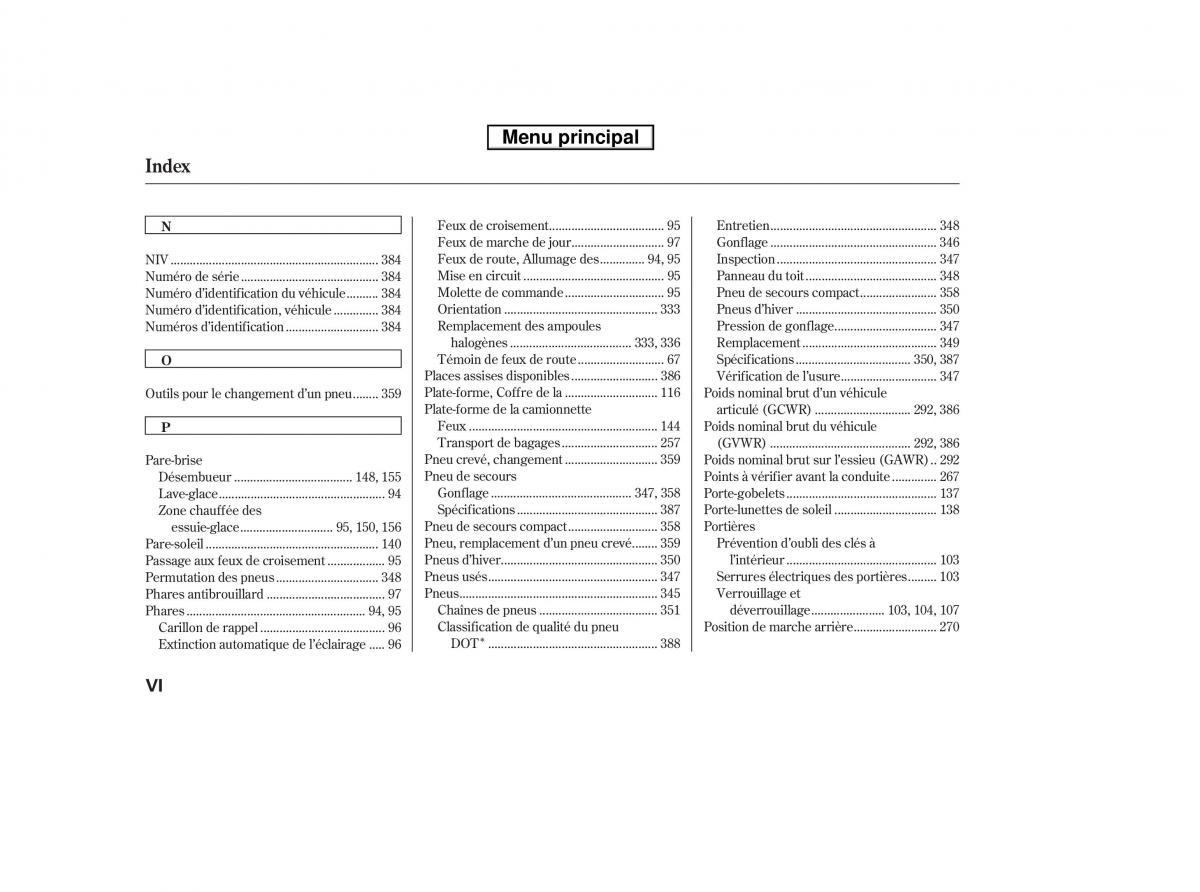 Honda Ridgeline I 1 manuel du proprietaire / page 419