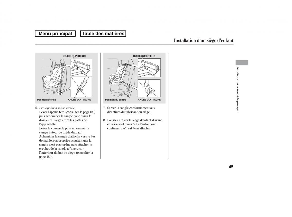 Honda Ridgeline I 1 manuel du proprietaire / page 52