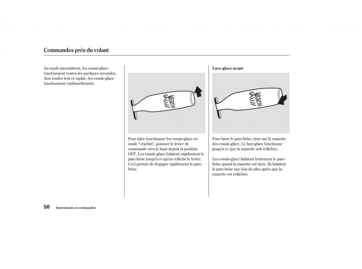 Honda S2000 AP1 manuel du proprietaire / page 55