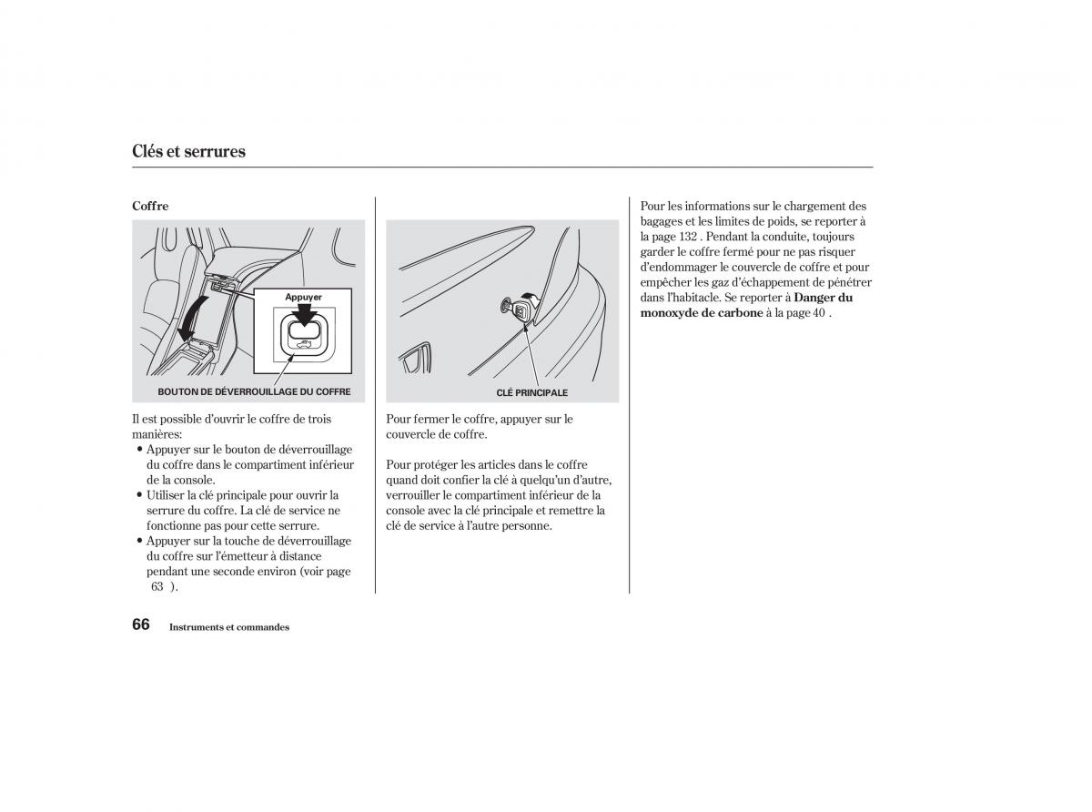 Honda S2000 AP1 manuel du proprietaire / page 65