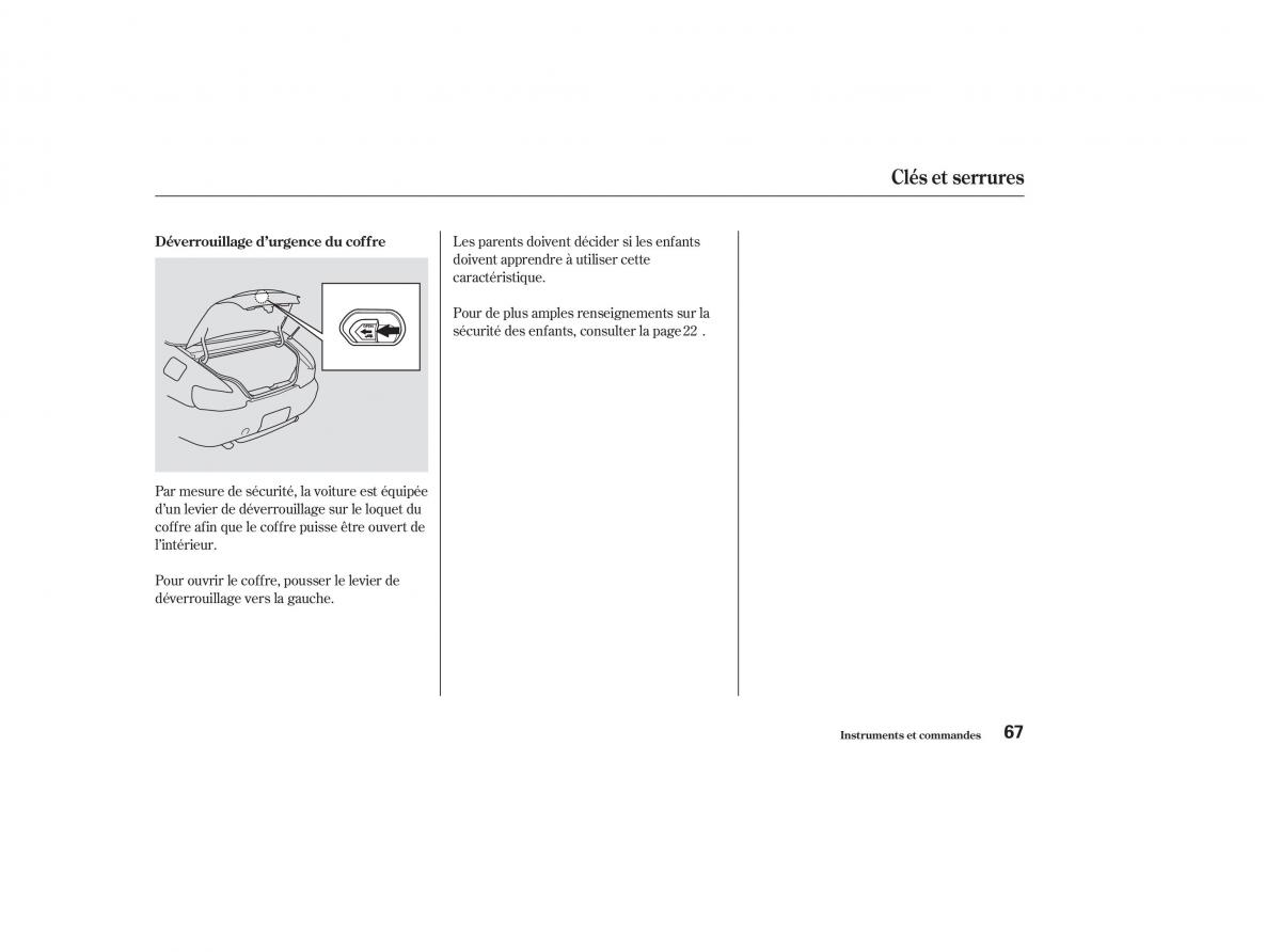 Honda S2000 AP1 manuel du proprietaire / page 66