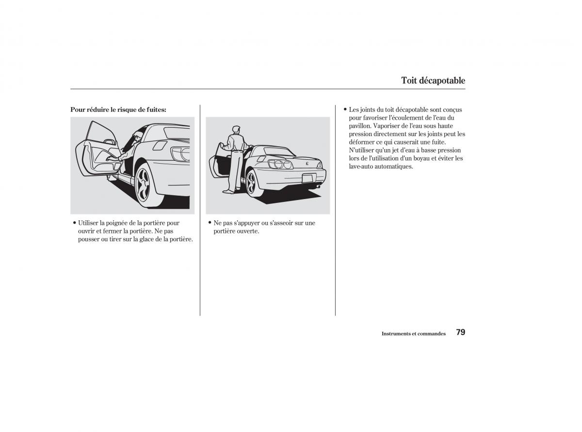 Honda S2000 AP1 manuel du proprietaire / page 78