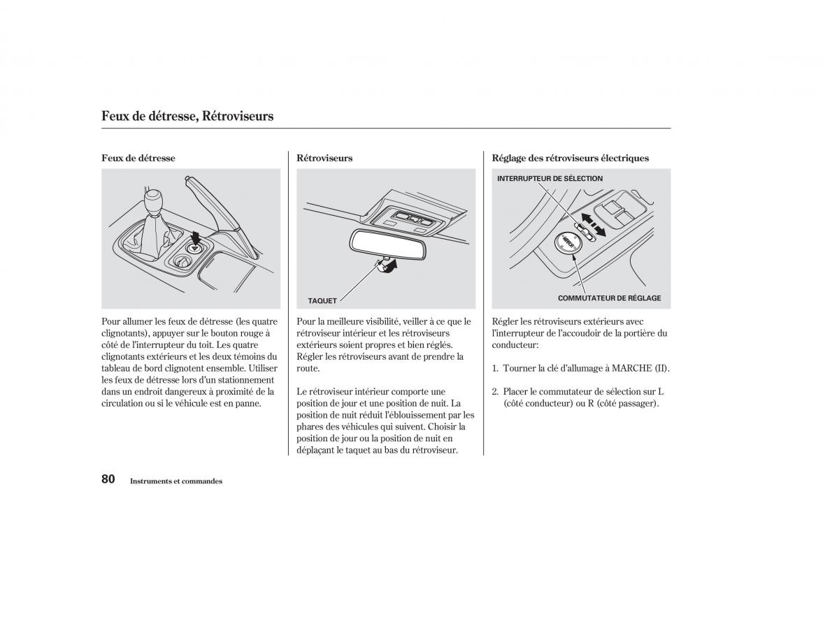 Honda S2000 AP1 manuel du proprietaire / page 79