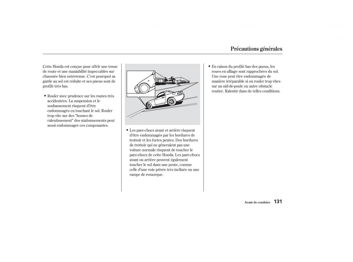 Honda S2000 AP1 manuel du proprietaire / page 130