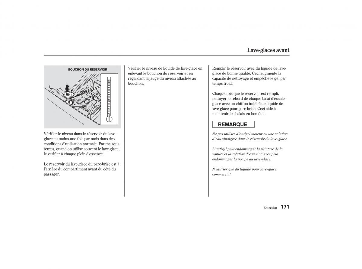 Honda S2000 AP1 manuel du proprietaire / page 170