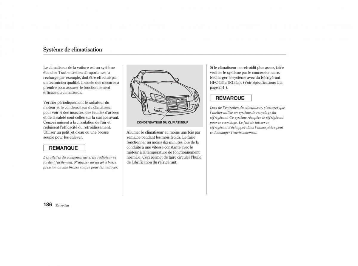 Honda S2000 AP1 manuel du proprietaire / page 185