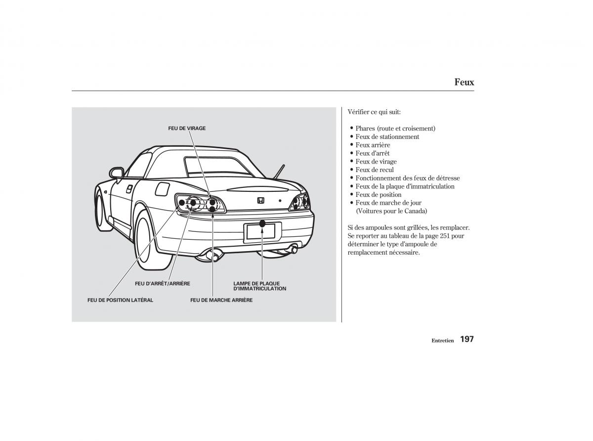 Honda S2000 AP1 manuel du proprietaire / page 196