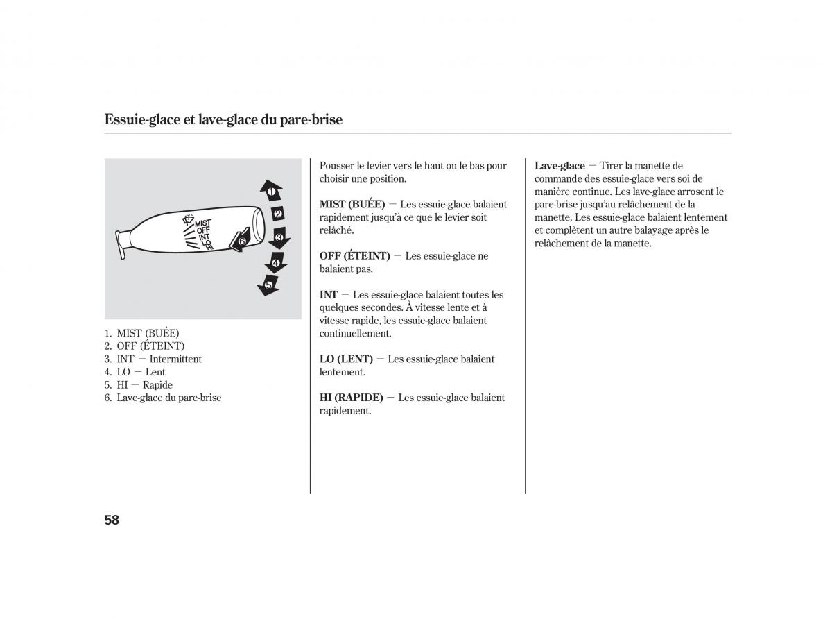 Honda S2000 AP2 manuel du proprietaire / page 69