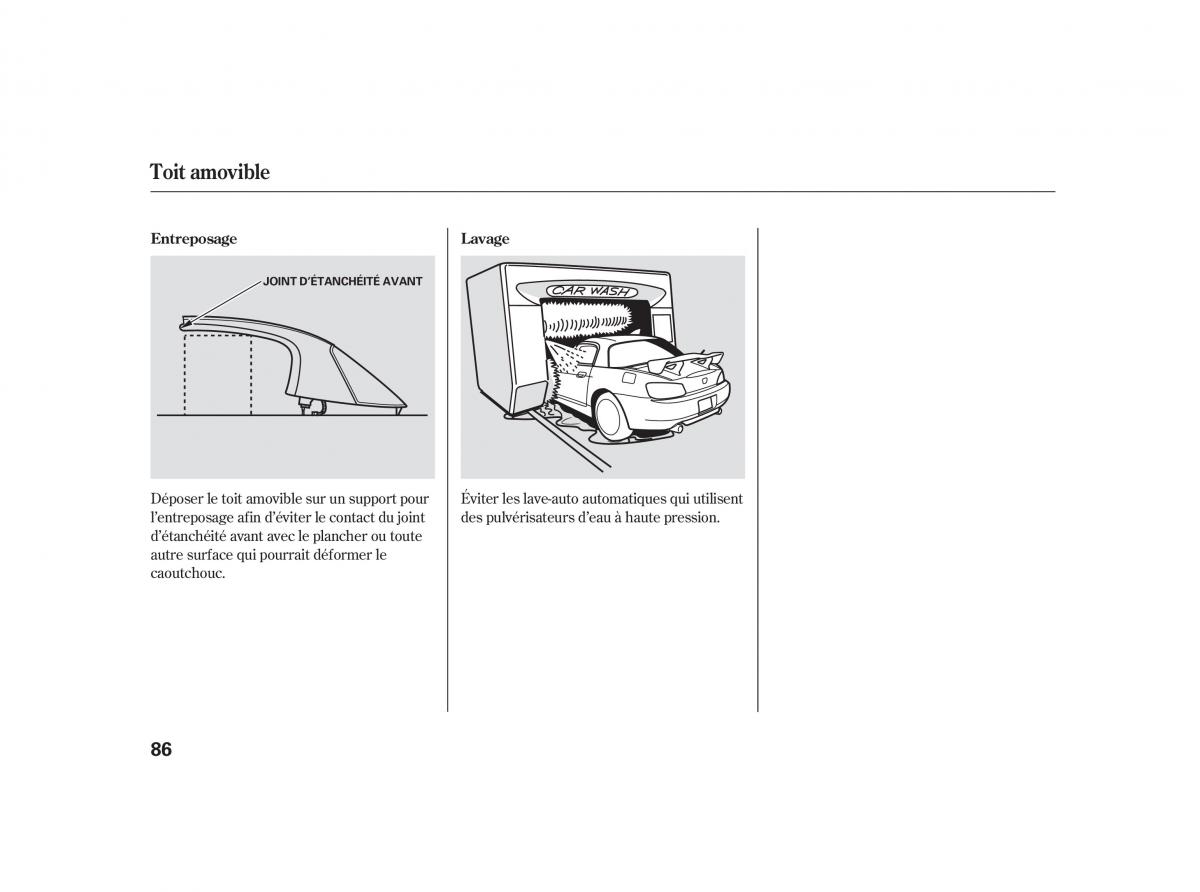 Honda S2000 AP2 manuel du proprietaire / page 98