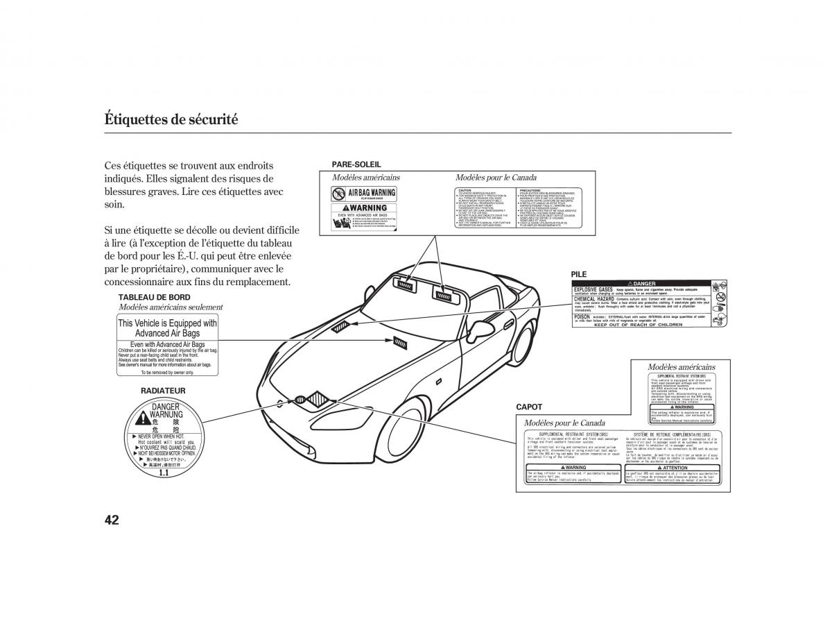 Honda S2000 AP2 manuel du proprietaire / page 54