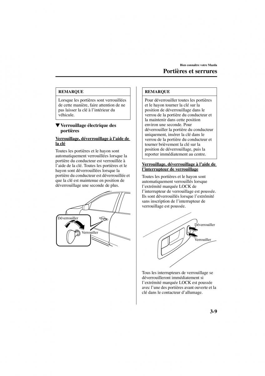 Mazda 3 I 1 manuel du proprietaire / page 85