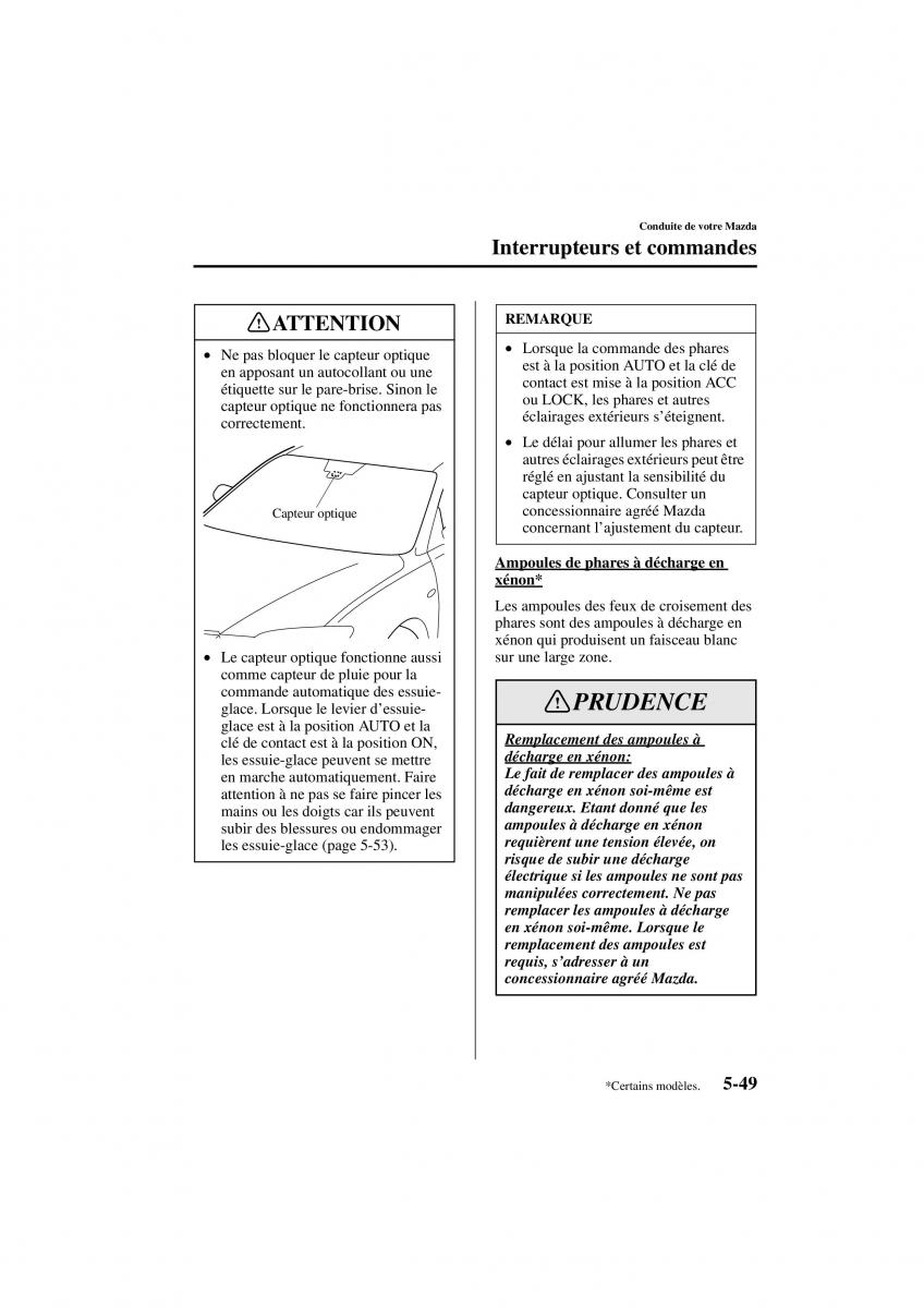 Mazda 3 I 1 manuel du proprietaire / page 173