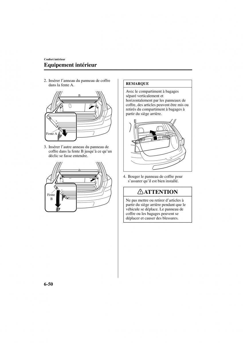 Mazda 3 I 1 manuel du proprietaire / page 234