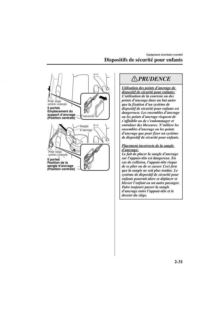 Mazda 3 I 1 manuel du proprietaire / page 43