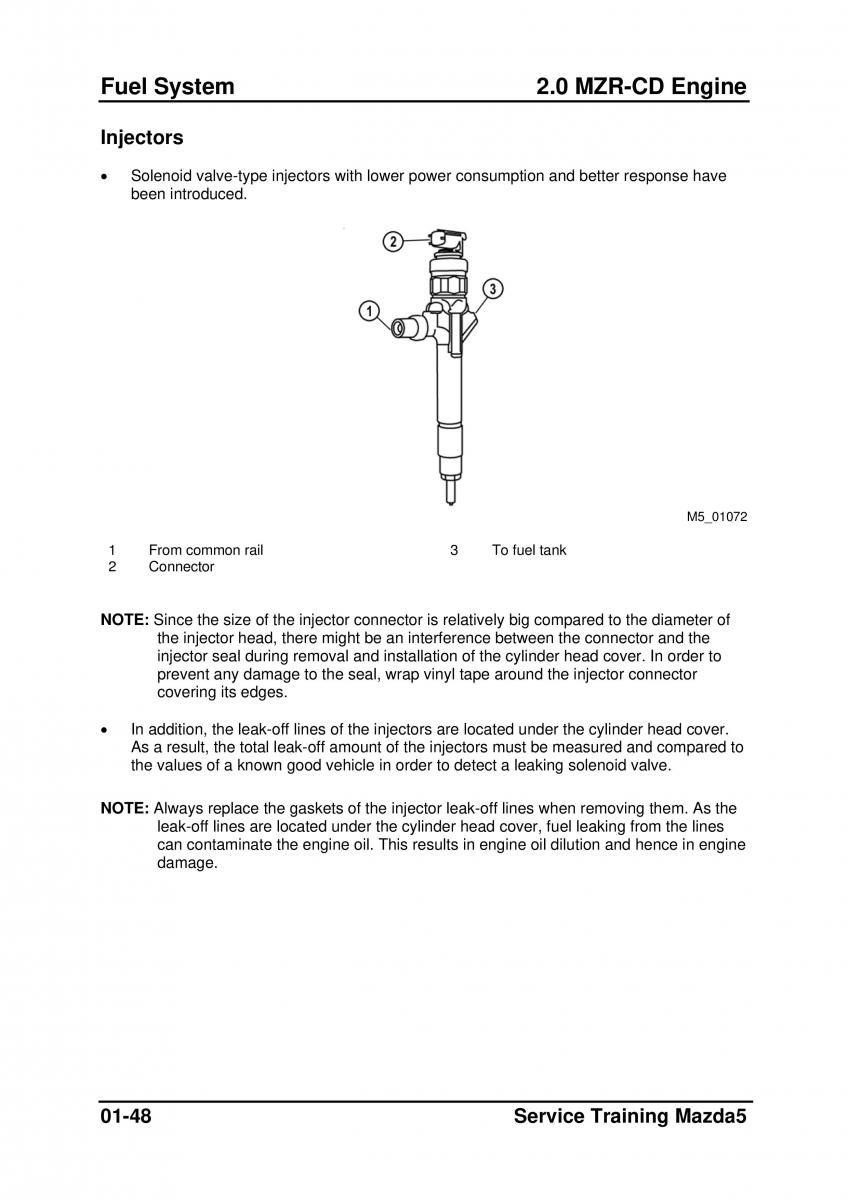 Mazda 5 I 1 owners manual / page 70