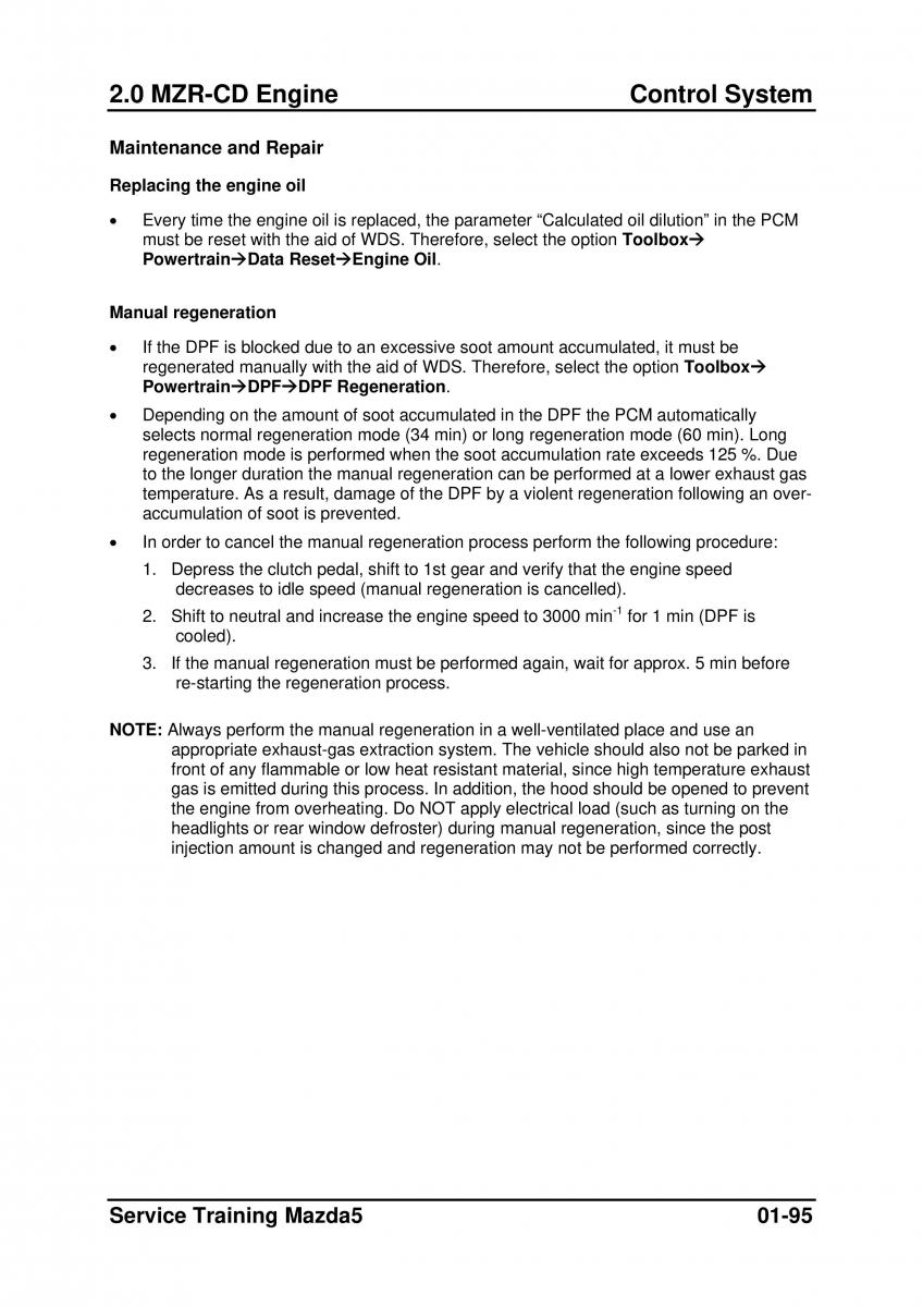 Mazda 5 I 1 owners manual / page 117