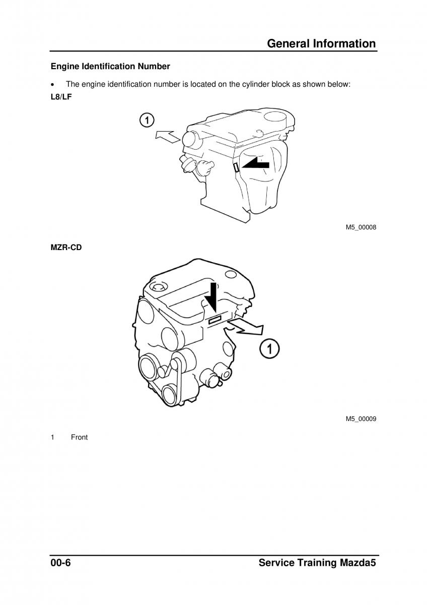 Mazda 5 I 1 owners manual / page 12