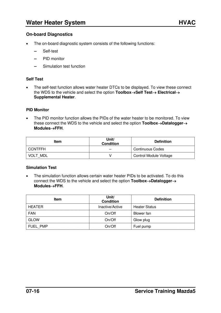 Mazda 5 I 1 owners manual / page 192