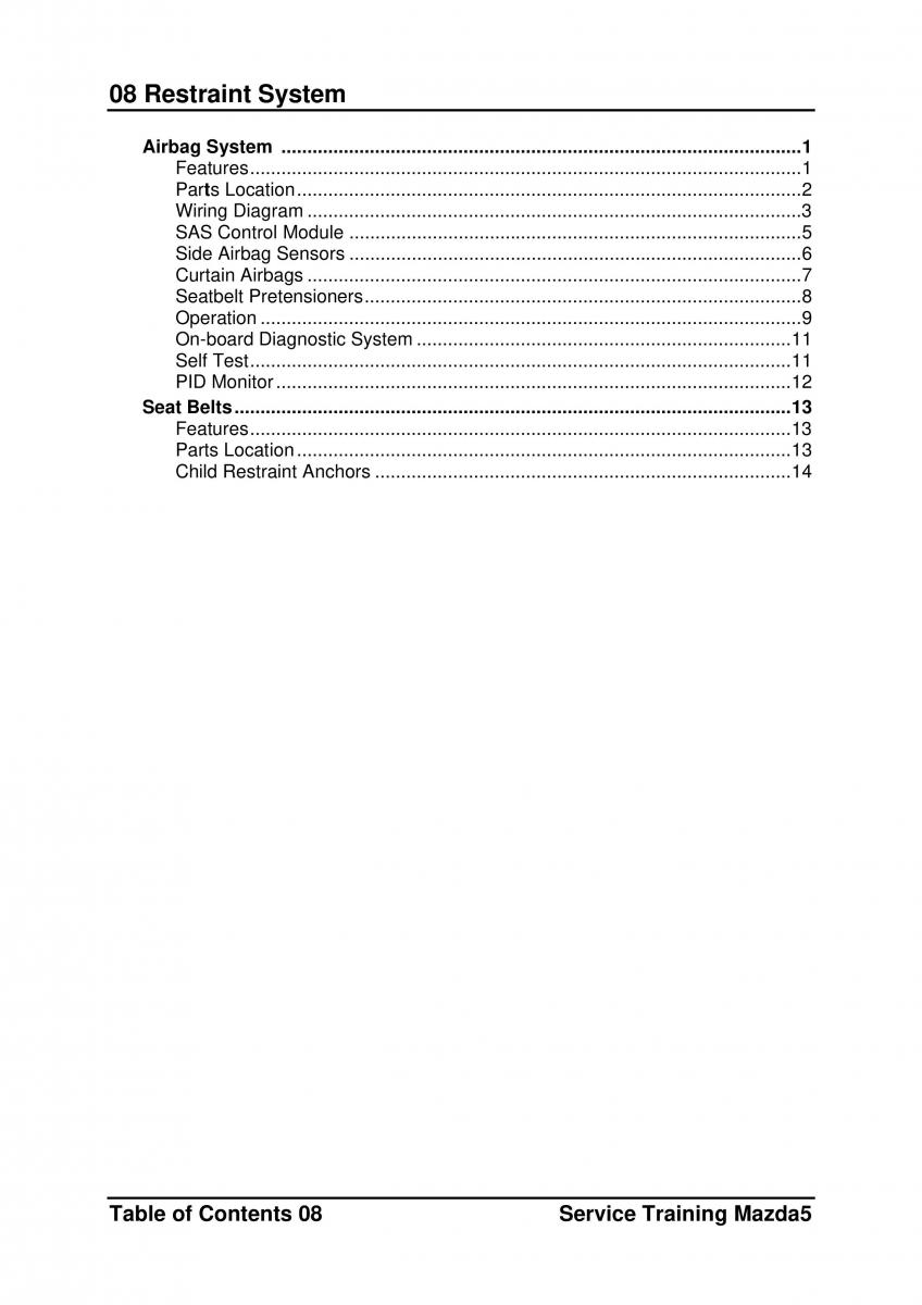 Mazda 5 I 1 owners manual / page 196