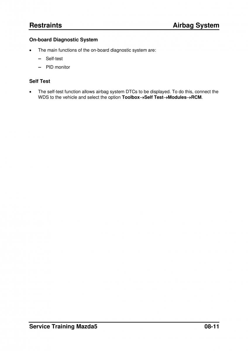 Mazda 5 I 1 owners manual / page 207