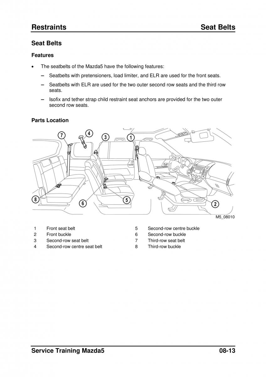 Mazda 5 I 1 owners manual / page 209