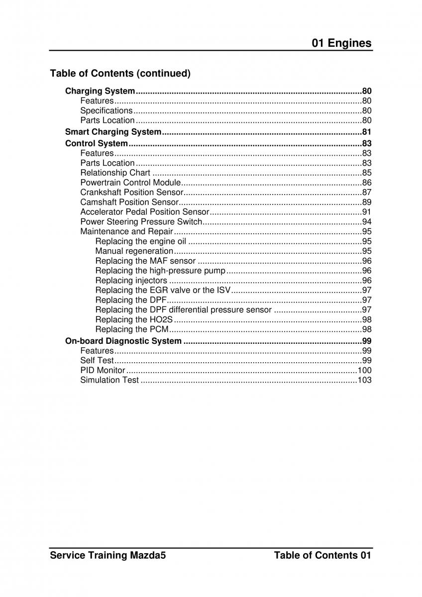 Mazda 5 I 1 owners manual / page 21